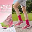 Women's Orthopedic Tennis Road Running Shoes: Fit Arch Support Orthotic Ergonomic Plantar Fasciitis Foot Pain Relief Lightweight Walking Shoes, Breathable Gym Sport Cycling Trail Sneakers Rose Size 6