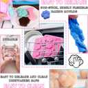 3 x 2PCS Silicone Molds,Non-Stick Puppy Dog Paw and Bone Food Grade Hard Candy Molds for Baking,Ice Cubes,Dog Treats,Chocolate,Jelly,Cake - Pink,Light Blue