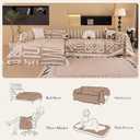 Boho Couch Cover Blanket for Sofa, Boho Chenille Sofas Cover Blanket, Boho Sofa Throw Cover, Chenille Blanket Couch Throw Covers for Recliner Couch Cover Pet Friendly Washable(Khaki, 71"x 71")