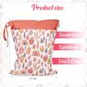 2 x Wet Bag,Wet Dry Bag,Wet Bag for Swimsuit,With Two Zipper Wet dry Pouch,Waterproof Reusable Rainbow Multicolored Leaf