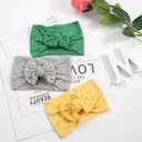 CLLOT Super Stretchy Soft Knot Headbands with Hair Bows Head Wrap Hair Accessories For Newborn Baby Girls Infant Toddlers Kids
