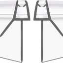 2-Pack Frameless Shower Door Bottom Seal (1/4'' X 39'') Clear Glass Shower Door Sweep Strip can Covers up to 23mm Gap - Stop Leaks