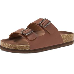 ZURIN Leather Platform Sandals for Women, Chunky Sandals with Arch Support | Arch Support, Suede, Slip On, Double Buckle Footwear, for Summer Beach Walking Indoor Outdoor