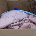 BEDAZZLED Queen Size Comforter Sets, Pink Bedding Comforter Set, 3 Pieces Pinch Pleat Bedding Sets with Comforter and Pillowcases Soft Farmhouse Shabby Chic Comforter for All Seasons
