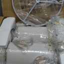 Farmhouse Table Lamps for Bedroom Set of 2, 28" Rustic Bedside Lamp with USB Ports, 3-Way Dimmable Nightstand Table Lamp for Living Room with Linen Drum Shade (Bulbs Included)