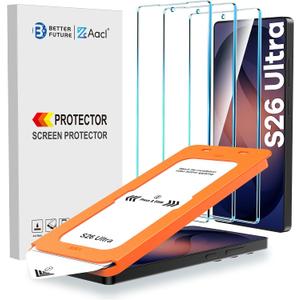 AACL 3-Pack for Samsung Galaxy S26 Ultra Screen Protector Tempered Glass, 9H Glass for S26 Ultra Screen Protector 5G, [Fast Alignment Tool] [Bubble Free] [6.9 Inch]
