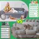 Loiion Cat Scratch Furniture Protector - Anti-Slip, Waterproof Sofa Cover to Keep Cats Off, Pet-Friendly Couch Protectors for 3 Cushion Couch, Gray Anti-Scratch Couch Cover for Pets and Kids 134"X71"