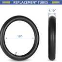 GICOOL 4.10x19" (100/90-19) Motorcycle Replacement Heavy Duty Butyl Inner Tubes, 3mm Thick Heavy Duty, 2 Pack with TR4 Valve Stem, Fits for Dirt Pit Bike, Off-Road and Motocross Tires