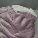 Bedsure Blanket Hoodie, Wearable Blanket Hoodie as Gifts for Mom, Birthday Gifts for Women Kids Teens Sherpa Sweatshirt, Lavender, Small