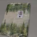 GEEORY Christmas Table Runner 13x90 Inch, Xmas Tees Snowflakes Holiday Decorative Farmhouse Table Decoration for Kitchen Dinning, Indoor Outdoor Dinner Party Decor (Light Green) GT166-90