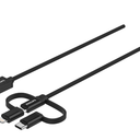 Philips 3-in-1 USB Black Charging Cable - 6 ft