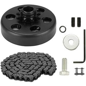Youxmoto Go Kart Clutch 3/4" Bore 12T with #35 Chain, 12 Tooth Centrifugal Clutch and Chain for Go Kart Mini bike/for Honda cloned Engines GC160, GC190, GX120, GX140, GX160, GX200-2-6.5hp, 3/4" Shaft