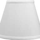 Aspen Creative 58910, Empire Uno Lamp Shade, White, 5" Top x 9" Bottom x 7" Slant Height, Slip UNO 33mm