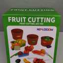 NIPLOOOW Play Food Set for Kids, Toddler Learning Toys, Cutting Food Toy Color Sorting Set, Pretend Food Play Kitchen Accessories for Kids, Birthday Gifts for 3-8 Years old Boys Girls Educational Toys