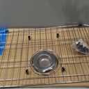 iPEGTOP Sink Bottom Grid, 23"x 13" Stainless Steel Sink Protector with Rear Drain Corner Radius 2", Sink Grate for Bottom of Kitchen Single Sink Bowl, One-Piece