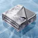 Topcee Cooling Throw Blanket for Night Sweats Decorative Tie Dye, Absorbs Heat to Keep Cool on Warm Nights, Q-Max 0.5 Cooling Blankets for Hot Sleepers, Cool Lightweight Sofa Throw Blanket (50"x70") (Grey Watercolor)