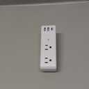 Surge Protector Outlet Extender with Rotating Plug - One Beat 6 AC Multi Plug Outlet with 3 USB Ports (1 USB C), 1800J Wall Charger, 3-Sided Power Strip Spaced Outlet Splitter for Home Office Travel (White)