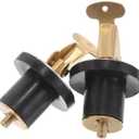 4 Pack Anneome Professional Grade 5/8 Brass Drain Plug Live Bait Tank Seal Rubber Expansion for Fishing