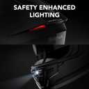 Sena Phantom and ANC Full Face Smart Motorcycle Helmet with Integrated Communications, LED Lighting, and 2nd Generation Sound by Harman Kardon (Black, XL)