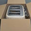 Roter Mond Toaster 4 Slice Retro Stainless Steel with Extra Wide Slots Bagel, Defrost, Reheat Function, Dual Independent Control Panel, Removable Crumb Tray, 6 Browning Levels, Cream White