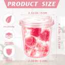 12oz Disposable Stemless Glasses With Strawless Sip Lids,PET Disposable Drinking Cups,Clear Plastic Wine Glasses for Parties Birthday,Wedding,Meeting,Christmas Party Supplies. (100, Pink)