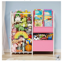 Kids Bookshelf and Toy Storage, 3 Tier Kids Book Shelf for Kid Rooms with Stuffed Animal Storage, Toy Storage Organizer, Stuffed Animals Zoo Storage Cage for Bedroom, Nursery, Playroom
