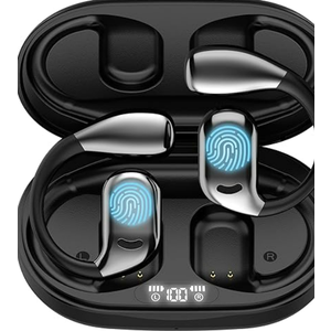 AI Language Translator Earbuds, OWS Real-Time 3-in-1 Translation Earbuds 144 Languages & Accents, Translation Device for Travel Business Learning（Black）