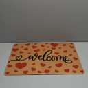 AZNWXY Red Love Heart Welcome Mat - Valentine's Day Doormat Welcome Floor Mat Entrance Door Rugs Romantic Love Bathroom Mat 23.6" x 15.7"