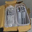 Skroam 8PCS Cereal Containers Storage [4L/135.2 oz], Airtight Food Storage Containers with Pour Spout for Kitchen & Pantry Organization Storage, Plastic Cereal Dispensers, Measuring Cup & 20 Labels