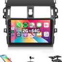 2G+64G Android Car Radio for Toyota Corolla 2009-2013, Rimoody Car Stereo Wireless Carplay and Android Auto GPS WiFi 9 Inch Touchscreen EQ Bluetooth FM/RDS SWC Mirror Link + Backup Camera