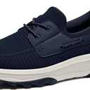 Slip On Shoes for Men Orthopedic Walking Shoe with Arch Support Hands Free Loafers Casual (9, Navy)