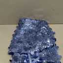 Sequin Dress for Women Spaghetti Strap Sexy Dresses Glitter Sparkly Mini Dress (Small, Sky Blue)