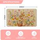 Artoid Mode Rabbit Bunny Eggs Flowers Basket Easter Doormat, Home Decor Low-Profile Switch Rug Door Mat Floor Mat for Indoor Outdoor 17x29 Inch