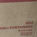 Plastic House 8 oz Deli Plastic Food Containers, 32/6ct