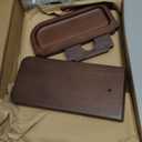 TESLYAR Wood Phone Docking Station for Men - Desk or Nightstand Organizer - Birthday Gifts for Husband, Dad - Anniversary Idea from Wife - Key Holder, Stand Wallet, Watch & Essentials (Bourbon Brown)