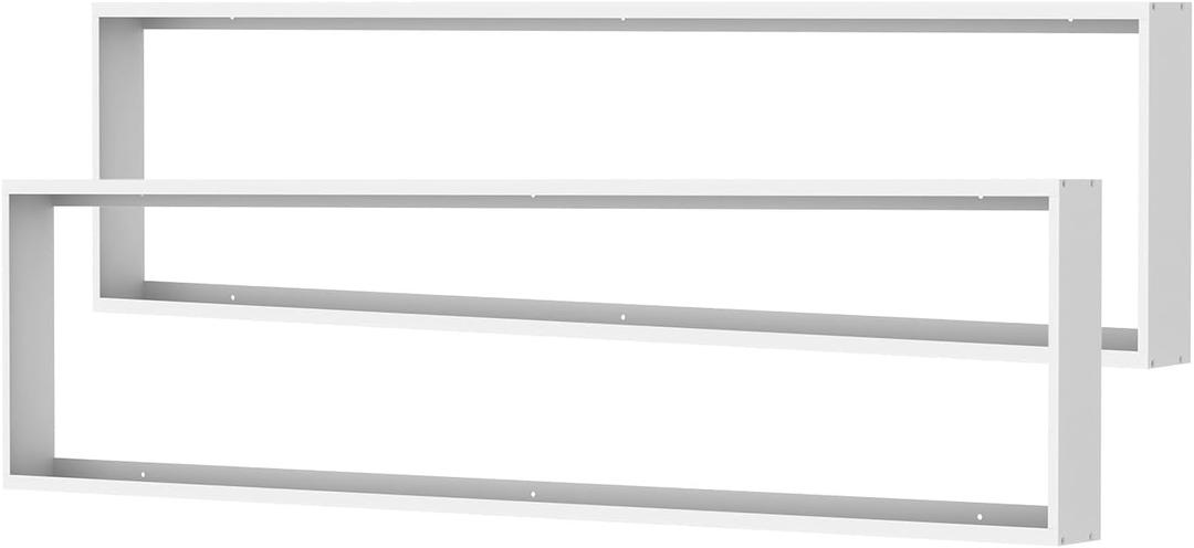 1x4FT Surface Mount Kit for LED Flat Panel Light, 3.15" Width, 2Pack | 12"x48" Sturdy Aluminum Surface Mount Bracket, 1' by 4' Flush Kit, 2 Set 1Ft x 4Ft Metal Frame for Troffer Lights