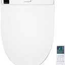 SmartBidet SB-3000 Electric Smart Bidet Toilet Seat for Elongated Toilets with Remote Control with Screen, Unlimited & On Demand Warm Water