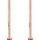 Toilet Plunger Red Heavy Duty Force Cup Rubber with A Long Wooden Handle to Fix Clogged Toilets and Drains, Perfect for Kitchens and Bathrooms (2 pcs)