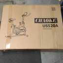 CHAOKE Exercise Bike, Quiet Adjustable Magnetic Stationary Bike for Home Cardio with App Compatible, 350LB Weight Capacity Indoor Cycling Bike with Large Seat, Dumbbell Rack, Pull Cords & LCD Display (Newly Upgraded Magnetic + App Compatible -Black Blue)