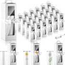 Ctosree 24 Pcs Tumbler Gift Box with Handle for 12oz 16oz 20oz 30oz Clear Wine Glass Gift Box Sublimation Tumblers Heat Press Blanks Bottle for Christmas Wrapping Packaging(White)