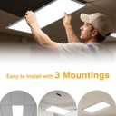 LED 2x4 Flat Panel Light, Drop Ceiling Lights Fixture, Selectable Features, 30W/40W/50W/60W/72W, 3000K/3500K/4000K/5000K/6500K, Dimmable (0-10V), for Office Kitchen, ETL Listed (2x4FT-2Pack)