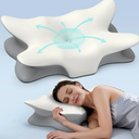 Cervical Neck Pillow for Pain Relief, Ergonomic Side Sleeper Pillow Cooling Memory Foam Pillows for Sleeping, Contour Pillow Orthopedic Bed Pillow for Back Stomach Sleepers