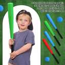 Wettarn 4 Pcs Foam Baseball Bat Foam Bat with Safe Soft Baseballs T Ball Set for Outdoor Indoor Sport Game Beginners Practice Playing Training