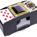 Automatic Card Shuffler, Battery Operated Card Dealer Machine, Electric Casino Card Shuffler for UNO, Blackjack, Texas Hold'em, Home Card Games (1-2 Deck)