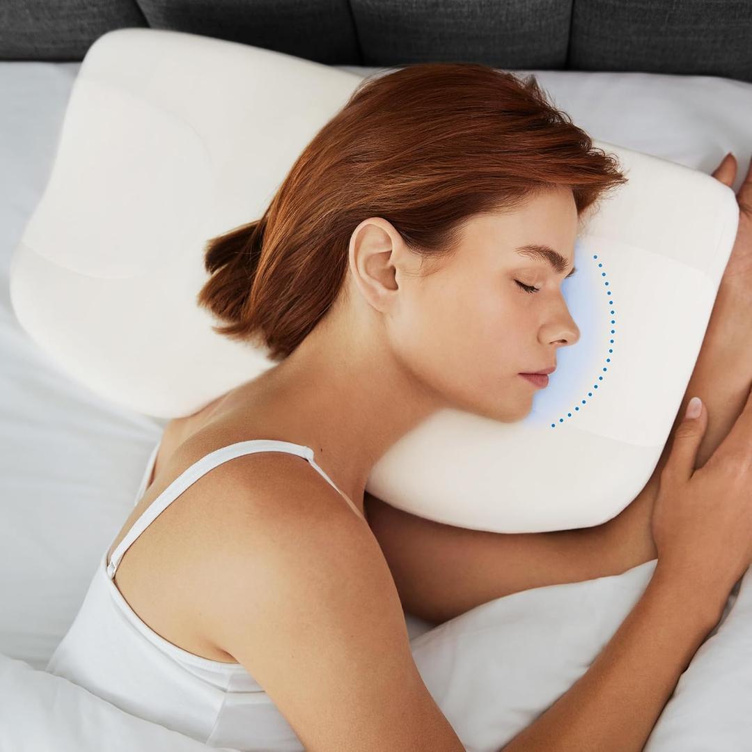 NextSleep The Best Anti Wrinkle Side Sleeper Pillow, Anti Aging Beauty Pillow, Prevent and Stop Sleep Wrinkles, Additional Satin Case Included, 100 Night Sleep Trial, CertiPUR-US
