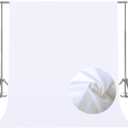 8FTX10FT White Backdrop for Photography - Photo Curtain, Perfect Screen for Party Portrait Photoshoots, Video Studio