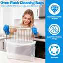 2 x XANGNIER 3 Pack No Scrub Oven Rack Cleaning Bags 23.7*15.7 in,No Cleaner Included,Simple to Use,No Messy Hands Reusable Leakproof Soaking Cleaner Bags for Removable Metal Rack,BBQ Grills,Grill Grate