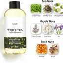 Lopeie White Tea Diffuser Oil Essential Oil for Diffuser, Air Freshener & Room Spray Long-Lasting with Notes of Tea, Neroli & Bergamot Hotel Scent for Ultrasonic & Waterless Diffusers, 4.1 Fl Oz