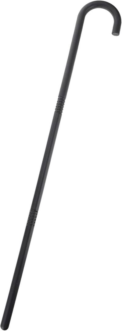 Plastic Magician Crutch Theatrical Cane Spell Casting Stick Black Magician Cane Costume Accessory for Children Adult Magician Costume 80X1.8CM