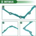 Motoforti Transmission Oil Pan Gasket, Transmission Filter Gasket, for Chevrolet Camaro 2.0L L4 - Gas 2017-2023, Rubber, No.24297886/24269333/24290546, Green